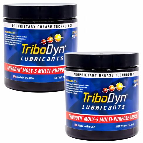 Moly-5 Multi-Purpose Grease - 5% Molybdenum Disulfide - NLGI #2 Lithium Complex GC-LB - Extreme Pressure & High Temp for Automotive, Truck & Equipment (14 OZ Cartridge 2 Pack) in Saudi Arabia
