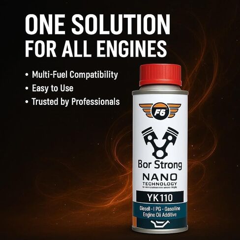 BOR Strong Oil Additive Nano Boron | High Mileage Engine Treatment for Cars, Trucks, and Motorcycles | Oil Stabilizer, Lifter Tick Fix, Fuel Saver | 11.2 oz. (330 Ml) in Saudi Arabia