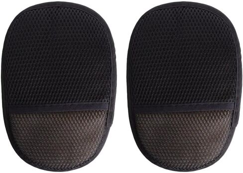 2 Piece Car Wash Plush Gloves Reusable Black Thicken Microfiber Car Wash Cleaning Brush Auto Home Cleaning Accessories,23.5x15cm in Saudi Arabia
