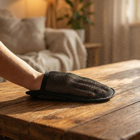 2 Piece Car Wash Plush Gloves Reusable Black Thicken Microfiber Car Wash Cleaning Brush Auto Home Cleaning Accessories,23.5x15cm in Saudi Arabia