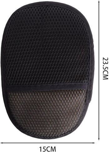2 Piece Car Wash Plush Gloves Reusable Black Thicken Microfiber Car Wash Cleaning Brush Auto Home Cleaning Accessories,23.5x15cm in Saudi Arabia