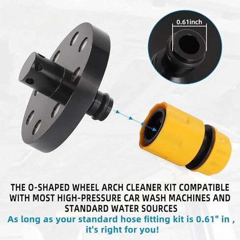 O-Ring Chassis Cleaner Flusher Kit with 360° Spinning Nozzle & Quick Coupling, Chassis Flusher, All-Round Undercarriage Cleaner, Quick and Efficient Cleaning of Wheel Arches&undercarriage in Saudi Arabia