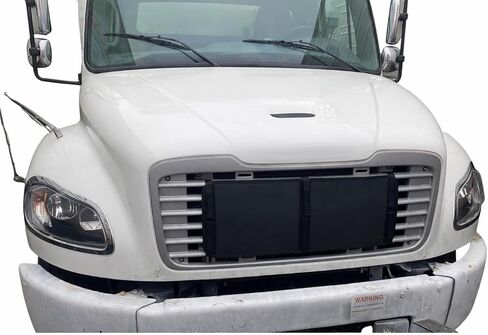 Winter Grille Cover fits Freightliner M2 (Business Class) | Heavy-Duty Winterfront | Engine Warm-Up Protection | Strap & Velcro Mount | Cold Weather Shield for Semi Trucks in Saudi Arabia