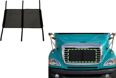 غطاء شبكة الشتاء يناسب شركة Freightliner Columbia | واجهة الشتاء الثقيلة | حماية إحماء المحرك | حزام وفيلكرو جبل | درع الطقس البارد لشبه الشاحنات in Saudi Arabia