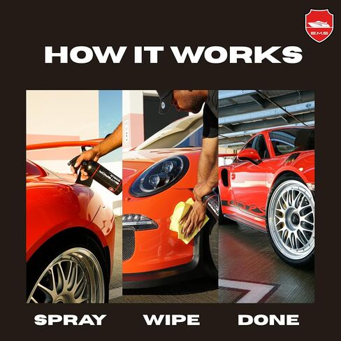 Exterior Shield - Marine Grade Car Spray Quick Spray & Wipe All Purpose Waterless Detailer, Better Than Any Car Detailing Kit - Clean, Shine, Protect Paint, Glass, Wheels, and Trim Without Pre-Washing in Saudi Arabia