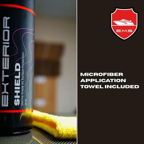 Exterior Shield - Marine Grade Car Spray Quick Spray & Wipe All Purpose Waterless Detailer, Better Than Any Car Detailing Kit - Clean, Shine, Protect Paint, Glass, Wheels, and Trim Without Pre-Washing in Saudi Arabia