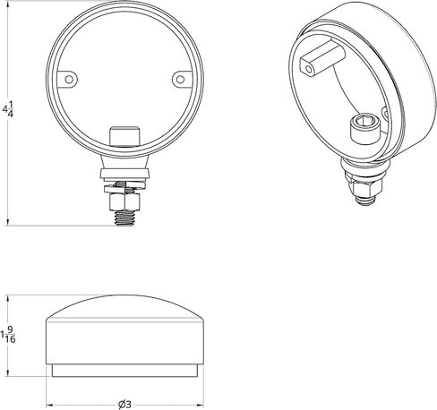 UNITED PACIFIC 30566B Turn Signal Light Housing, Single Face Housing Only, Chrome, for LED in Saudi Arabia