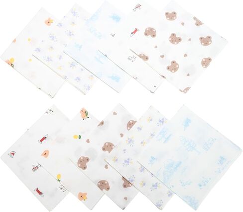 Arumary Cotton Handkerchief 100% Soft Cotton 10 Pack (14"X14"), Girls Handkerchief, Baby Handkerchief and Women Handkerchief in Saudi Arabia