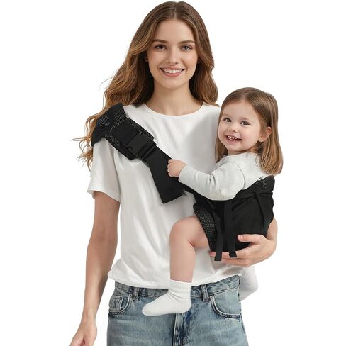 MISSWISDOM Toddler Sling Carrier, Adjustable Baby Carrier Sling 8-40 lbs, Lightweight Toddler Carrier Baby Sling Carrier, Toddler Hip Carriers One Size Fits All, Black in Saudi Arabia