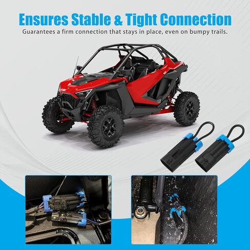 2 حزمة من قابس تجاوز حزام الأمان Polaris Ranger لـ RZR & Ranger 570–1000، موصل تجاوز حزام الأمان UTV، تعطيل إنذار حزام الأمان ومحدد السرعة، التوصيل والتشغيل للاستخدام على الطرق الوعرة in Kuwait