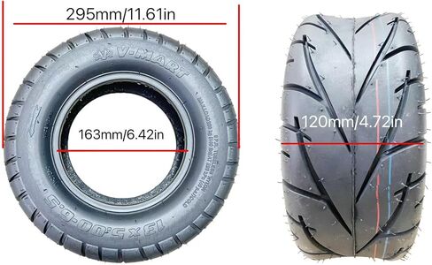 إطار سكوتر كهربائي 13 × 5.0-6.5، إطار هوائي بدون أنبوب مقاس 13 بوصة، مناسب لإطارات مقاس 6.5 بوصة، سكوتر كهربائي مقاس 13 بوصة، عربة صغيرة، دراجة جيب، إطار بديل لأداء جميع التضاريس in Saudi Arabia