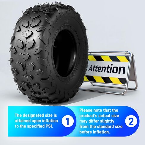 إطارات دراجة صغيرة TRIBLE SIX 145/70-6، 145 70-6(14x6-6) إطار Go Kart متوافق مع Coleman CT100U، CC100X،110cc، Baja DB30، KT196، GK200 ATV، Go Kart، 6 PR، بدون أنبوب - عبوتان in Saudi Arabia