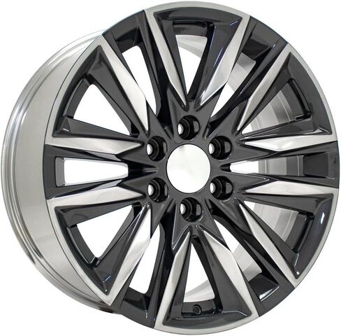 إطارات وإطارات OE Wheels CA91 مقاس 20 بوصة تناسب طراز Escalade Sport Style 6x139.7 20x9 من المعدن اللامع مع وجه مصقول - Hollander 4869 - TerraMax RT 275/55-20 (مجموعة من 4) in Kuwait