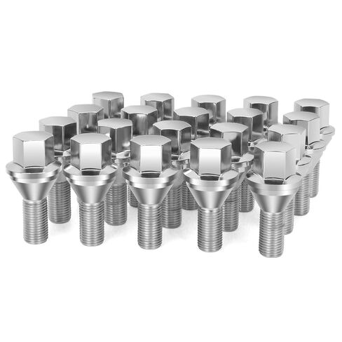 Dynofit M12x1.25 استبدال مسامير العروة ما بعد البيع للبراغي المنتفخة OE المكونة من قطعتين، 20 قطعة 17 مم عرافة OE نمط عجلة الترباس تناسب Jeep Renegade 2015-2025، دودج هورنت 2023-2025، 22 مم عرقوب تصميم قطعة واحدة in Kuwait
