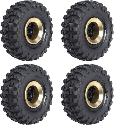 4PCS Brass Wheel 3.7g Weights for AXIAL 1/30 SCX30 Ford Bronco Jeep Wrangler JLU 4X4 RTR Rock Crawler AXI-2048 AXI-2261 in Saudi Arabia