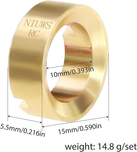 4PCS Brass Wheel 3.7g Weights for AXIAL 1/30 SCX30 Ford Bronco Jeep Wrangler JLU 4X4 RTR Rock Crawler AXI-2048 AXI-2261 in Saudi Arabia