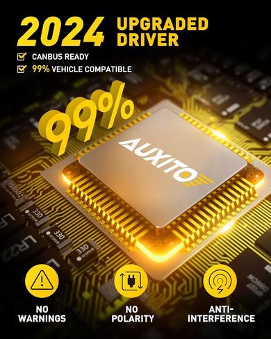 "مصباح AUXITO H3 LED، 16,000LM 600% أكثر سطوعًا، عمر 10 سنوات، مقاس 1:1 Plug-n-Play، تركيب مثالي 100%، مصباح ضباب LED H3 لمصباح الضباب، DRL، Canbus جاهز، حزمة من 2". in Kuwait