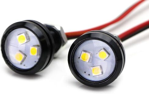 مصابيح عين النسر LED عالية الطاقة من iJDMTOY متوافقة مع مصابيح وقوف السيارات ومصابيح الضباب وزينون أبيض in Kuwait
