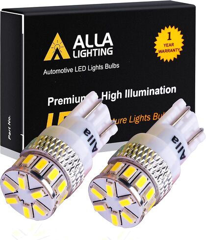 Alla Lighting T10 Wedge 194 LED Parking City Light 4014 18-SMD LED 194 لمبة فائقة السطوع T10 Wedge 194 168 2825 W5W 175 6000K مصابيح LED بيضاء زينون استبدال مصابيح إضاءة مواقف السيارات in Kuwait