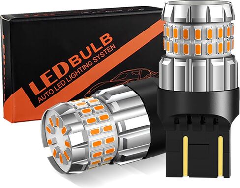 3157 LED لمبة 60SMD الأصفر بدوره إشارة لمبة 3156 3057 4157 LED سيارة ل الفرامل الذيل لمبة مصباح النهار تشغيل احتياطية عكس مصباح إيقاف السيارة in Kuwait