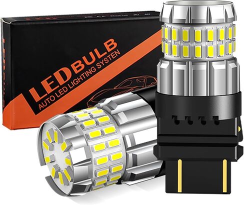 3157 LED لمبة 60SMD الأصفر بدوره إشارة لمبة 3156 3057 4157 LED سيارة ل الفرامل الذيل لمبة مصباح النهار تشغيل احتياطية عكس مصباح إيقاف السيارة in Kuwait
