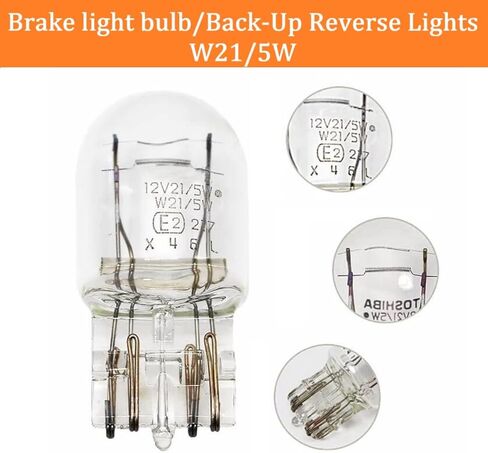 (2 Pack) 7443 Brake Light Bulb/Back-Up Reverse Lights T20 W21/5W (Double Wire) fit for 2009-2017 Honda, Toyota, Mazda,ect Many Brands and Models in Saudi Arabia