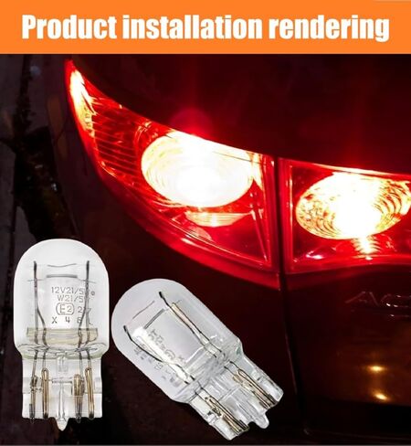 (2 Pack) 7443 Brake Light Bulb/Back-Up Reverse Lights T20 W21/5W (Double Wire) fit for 2009-2017 Honda, Toyota, Mazda,ect Many Brands and Models in Saudi Arabia