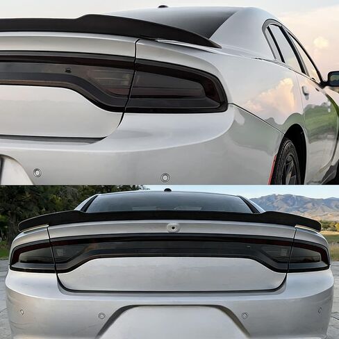 Tail Light Covers Guards Fit for Dodge Charger GT SRT SXT SE R/T Scat Pack 2015-2024, Smoked Black Rear Light Protective Cover Guards Trim Set Exterior Accessories in Saudi Arabia