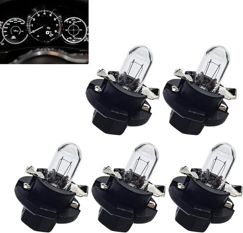 5 PCS DB1601 Car Dashboard Light, T4 Halogen Indicator Bulb 14V 1.12W, High-brightness Heat-resistant Panel Light, Universal Replacement for Most Vehicle Dashboards (White) in Saudi Arabia
