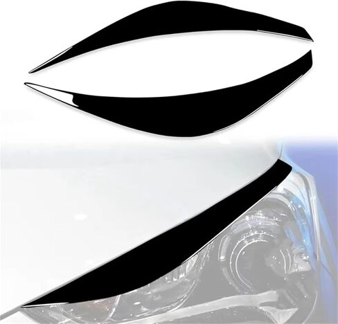 الحاجب الأمامي لشركة هيونداي ل Veloster 2011 2012 2013 2014 2015 2016 2017 العلوي ملصق سيارة الجبهة العلوي الجفن الحاجب غطاء المصباح الجفون in Kuwait