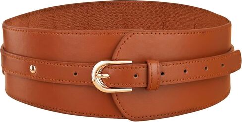 Verdusa Women's Leather Wide Belts Buckle Waist Belt Waistbands in Kuwait