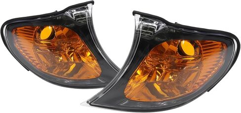 2PCS Turn Signal Corner Light Lamp Compatible with E46 3 Series 325i 325Xi 330i 330Xi 2002-2005 Signal Marker Light Amber Lens Left Right Front Parking Light Housing 63137165859 63137165860 in Saudi Arabia