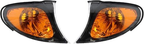 2PCS Turn Signal Corner Light Lamp Compatible with E46 3 Series 325i 325Xi 330i 330Xi 2002-2005 Signal Marker Light Amber Lens Left Right Front Parking Light Housing 63137165859 63137165860 in Saudi Arabia