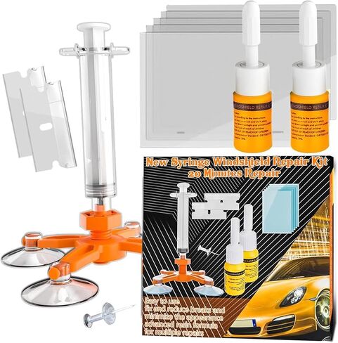 Windshield Repair Kit - Nano Glass Repair Fluid for Chips & Cracks | Quick Fix, Works on for Chips and Cracks，Cracks Gone Glass Repair Kit, Automotive Windscreen Repair Tool Nano Repair Liquid (Navy) in Saudi Arabia