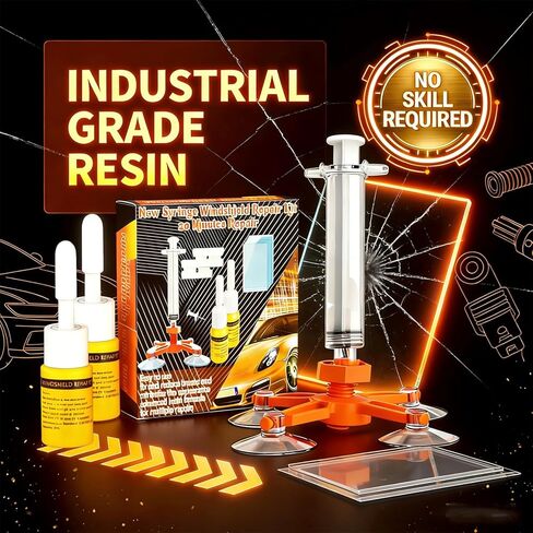 Windshield Repair Kit - Nano Glass Repair Fluid for Chips & Cracks | Quick Fix, Works on for Chips and Cracks，Cracks Gone Glass Repair Kit, Automotive Windscreen Repair Tool Nano Repair Liquid (Navy) in Saudi Arabia