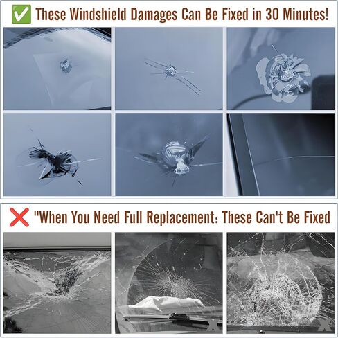 Windshield Repair Kit - Nano Glass Repair Fluid for Chips & Cracks | Quick Fix, Works on for Chips and Cracks，Cracks Gone Glass Repair Kit, Automotive Windscreen Repair Tool Nano Repair Liquid (Navy) in Saudi Arabia