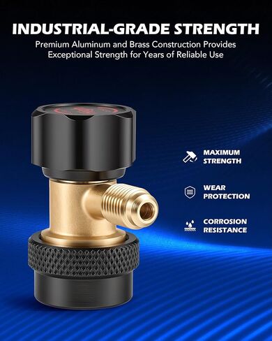 مجموعة أدوات محول التيار المتردد من Orion Motor Tech، مجموعة محول تحويل خرطوم قياس التيار المتردد مكونة من 8 قطع مع قارنات سريعة عالية/منخفضة R134a، يمكن الغلق الذاتي الاستفادة من محولات R410 ومزيل الصمام الأساسي لخدمة التدفئة والتهوية وتكييف الهواء للسيا in Kuwait