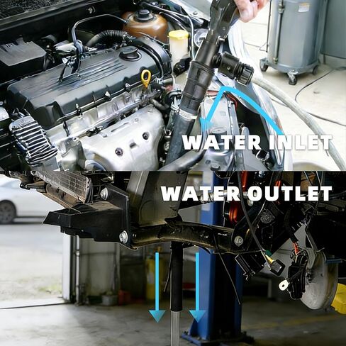 Coolant Flush Gun, Lever Action Heater Core Flush Kit, Coolant Flush Kit for Automotive Coolant Flush, Air and Water Radiator Flush Kit with Nozzles for 19-40mm Hoses in Saudi Arabia