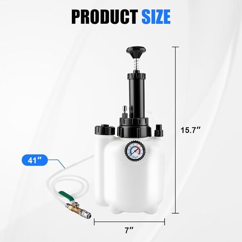 مجموعة مضخة نقل سائل ناقل الحركة، نظام إعادة تعبئة يدوي 3 لتر مع مقياس الضغط - 8 قطع محولات ATF، حشو سوائل السيارات الاحترافية الممتازة وأداة تغيير الزيت لخدمة ناقل الحركة in Kuwait