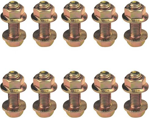 5-Pack M12 Flange Bolt Kit - Grade 10.9 High Carbon Steel, Zinc Plated, 35mm Length - for Automotive Control Arm, Subframe, Suspension & Truck Repair in Saudi Arabia