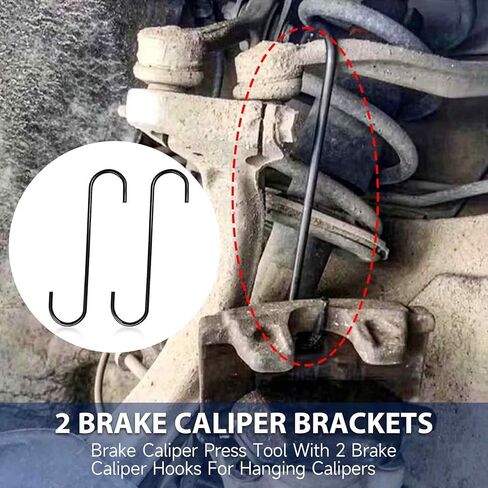 Brake Tools, Brake Caliper Tool, 4 in 1 Universal Disc Brake Caliper Compression Tool, Caliper Piston Compressor Tool with 2 Brake Caliper Hooks, Brake Caliper Press for Car Brake Repair Installation in Kuwait
