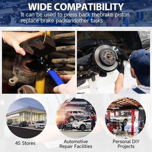 Brake Tools, Brake Caliper Tool, 4 in 1 Universal Disc Brake Caliper Compression Tool, Caliper Piston Compressor Tool with 2 Brake Caliper Hooks, Brake Caliper Press for Car Brake Repair Installation in Kuwait