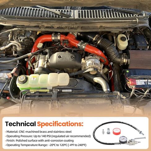 مجموعة خاصة لأداة اختبار الهواء بنظام زيت الضغط العالي IPR متوافقة مع محركات الديزل Ford 6.0L و7.3L Powerstroke، واختبار الهواء شديد التحمل لتشخيص تسرب HPOP in Kuwait