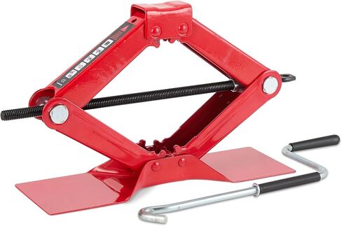 Amazon Basics Hydraulic Floor and Portable Car Jack, 2.2 Short Ton/ 2 Metric Ton/ 2 Tonne / 2000 kg Capacity, Slow Release, Red in Saudi Arabia