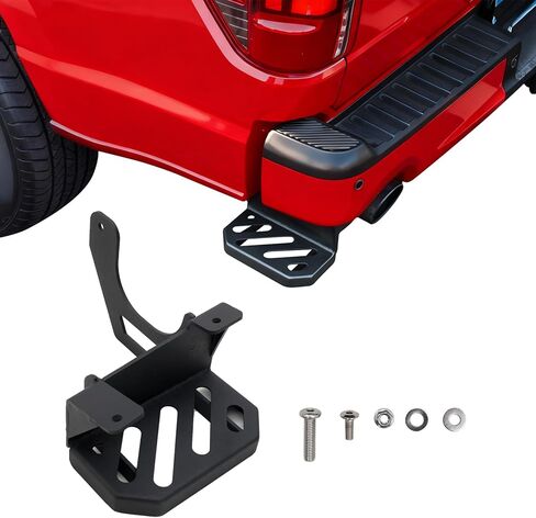 خطوة السرير الخلفية متوافقة مع 2024 2025 Ford F150 الباب الخلفي Bedstep الجانب الأيسر للسائق المصد الخلفي الجانب خطوة الكربون الصلب الباب الخلفي شاحنة دواسة السرير لملحقات 2024 F-150 in Kuwait