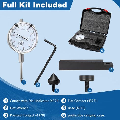 6434 أداة قياس ارتفاع الكم وعداد التجويف 0–1.00 بوصة 0.001 بوصة التخرج - تناسب محركات الديزل كاتربيلر كومينز ديترويت فورد جون ديري in Kuwait