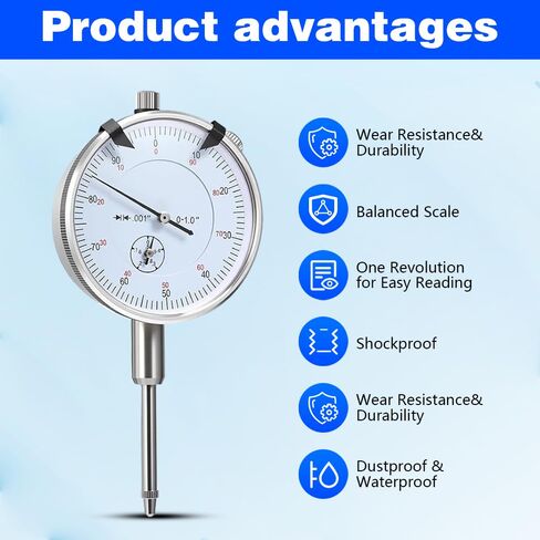6434 أداة قياس ارتفاع الكم وعداد التجويف 0–1.00 بوصة 0.001 بوصة التخرج - تناسب محركات الديزل كاتربيلر كومينز ديترويت فورد جون ديري in Kuwait