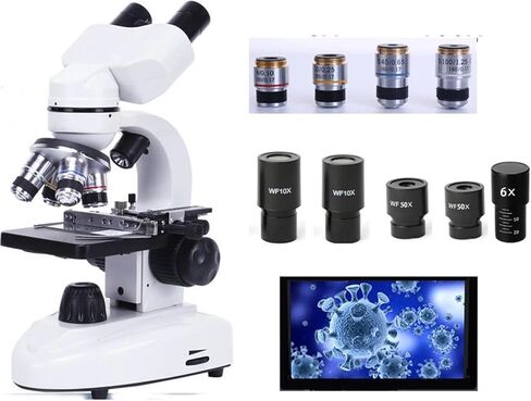 مجهر رقمي 30000X نطاق بيولوجي عالي الدقة نطاق مجمع المختبر الرقمي مع عدسات واسعة المجال 10X و 50X للمختبر in Kuwait