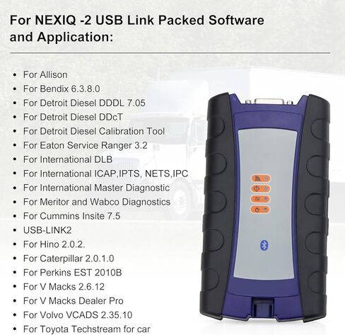 الماسح الضوئي للشاحنات الثقيلة forNexiq USB Link 2 - أداة تشخيص الماسح الضوئي للديزل الاحترافية وأداة المسح الضوئي USB Link 2 للشاحنات الثقيلة والحفارات ومركبات الديزل 124032 in Kuwait