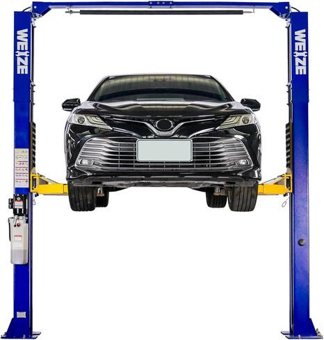 Weize 2 Post Automotive Car Lift، سعة 12000 رطل، محرك قوي 220 فولت 4 حصان مع إصدار قفل نقطة واحدة لمتجر الإصلاح in Kuwait